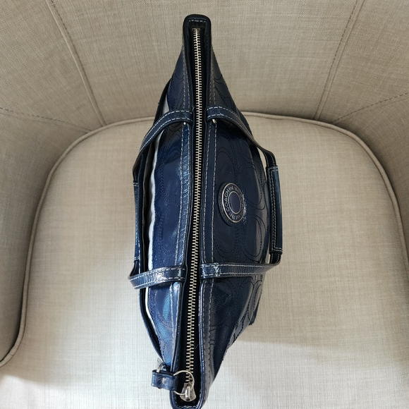 Coach 19198 Vintage Patent Leather Stitched Signature Tote/ Shoulder Bag - Picture 2 of 15